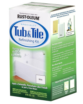 Rustoleum 7860519 Acrylic Tub And Tile Refinishing 2Part Kit White 2 Pack