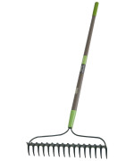 Ames 28252100 16Tine Steel Double Play Bow Rake With Fiberglass Handle 64Inch