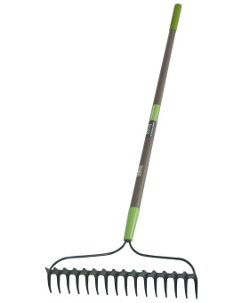 Ames 28252100 16Tine Steel Double Play Bow Rake With Fiberglass Handle 64Inch