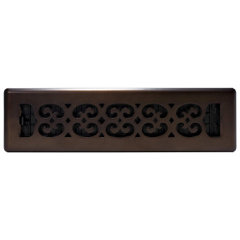 Decor Grates Sph212Rb Scroll Design Floor Register 2X12 Rubbed Bronze Finish