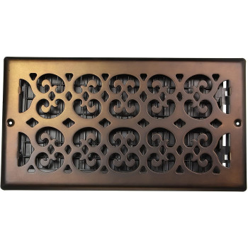 Decor Grates Sp612Wrb Design Scroll 6X12 Wallceiling Register Rubbed Bronze Finish