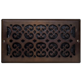 Decor Grates Sp612Wrb Design Scroll 6X12 Wallceiling Register Rubbed Bronze Finish