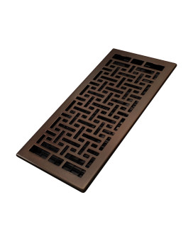 Decor Grates Ajh614Rb Oriental Floor Register 6X14 Inches Rubbed Bronze Finish