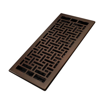 Decor Grates Ajh614Rb Oriental Floor Register 6X14 Inches Rubbed Bronze Finish