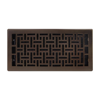 Decor Grates Ajh614Rb Oriental Floor Register 6X14 Inches Rubbed Bronze Finish