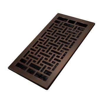 Decor Grates Ajh612Rb Oriental Floor Register 6Inch By 12Inch Rubbed Bronze