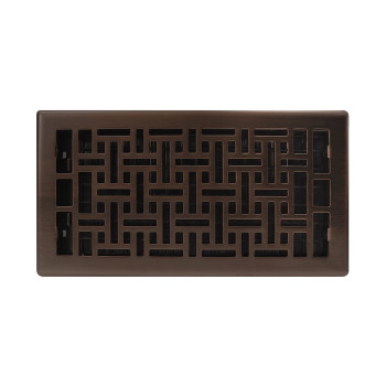 Decor Grates Ajh612Rb Oriental Floor Register 6Inch By 12Inch Rubbed Bronze