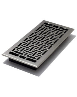 Decor Grates Ajh614Nkl Oriental Floor Register 6Inch By 14Inch Nickel