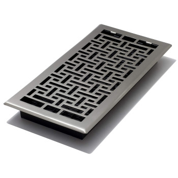 Decor Grates Ajh614Nkl Oriental Floor Register 6Inch By 14Inch Nickel