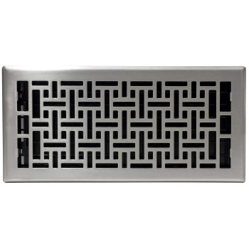 Decor Grates Ajh614Nkl Oriental Floor Register 6Inch By 14Inch Nickel