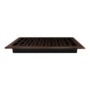 Decor Grates Ajh610Rb Oriental Floor Register 6 X 10 Inches Rubbed Bronze Finish