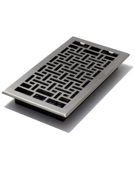 Decor Grates Ajh612Nkl Oriental Floor Register 6Inch By 12Inch Nickel