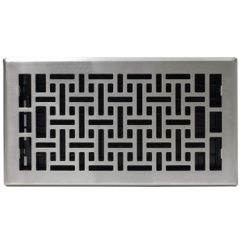 Decor Grates Ajh612Nkl Oriental Floor Register 6Inch By 12Inch Nickel