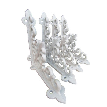 Cast Iron Shelf Brackets Braces White Small 55 X 55 Inch Rustic Antique Style Set Of 4