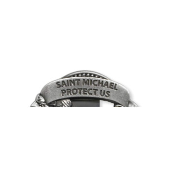 Sacred Traditions Silver Tone Zinc Alloy Archangel St Michael Protect Us Visor Clip 2 14 Inch