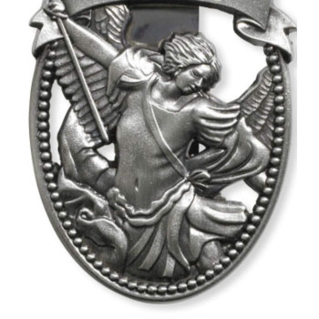 Sacred Traditions Silver Tone Zinc Alloy Archangel St Michael Protect Us Visor Clip 2 14 Inch