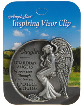 Angelstar 15682 Daughter Guardian Angel Visor Clip Accent 212Inch Gray