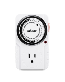 Bnlink 24 Hour Plugin Mechanical Timer Grounded For Aquarium Grow Light Hydroponics Indoor Lighting Home Appliances Etl L