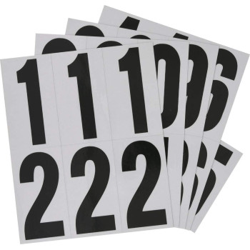 Hillman 843445 Reflective Adhesive Mailbox Number Pack 3 Black And White