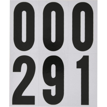 Hillman 843445 Reflective Adhesive Mailbox Number Pack 3 Black And White