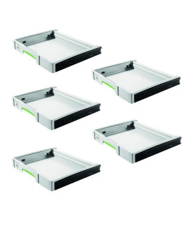 Festool 500767 Sysaz Drawer Set Systainer Organizer 5 Drawer Set