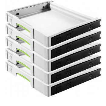 Festool 500767 Sysaz Drawer Set Systainer Organizer 5 Drawer Set