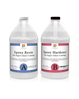 Epoxy Resin Crystal Clear 1 Gallon Kit 11 Resin And Hardener For Super Gloss Coating For Bars Outdoor Table Top Counterto