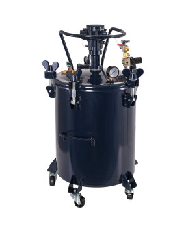 Tcp Global 10 Gallon 40 Liter Pressure Pot Paint Tank Heavy Duty Solid Steel Clamp On Lid With Airpowered Mixing Agitator