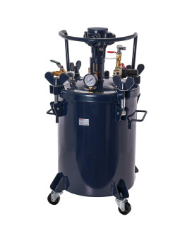 Tcp Global 8 Gallon 30 Liter Pressure Pot Paint Tank Heavy Duty Solid Steel Clamp On Lid With Airpowered Mixing Agitator