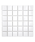 Tenedos Premium Quality 2 Exact Size 11516 In White Porcelain Square Mosaic Tile Shiny Look Designed In Italy 12X12 For