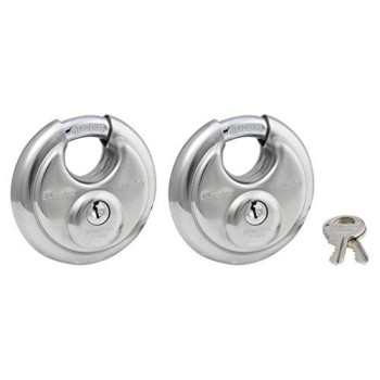 Master Lock 40T Stainless Steel Discus Padlock 2 Pack