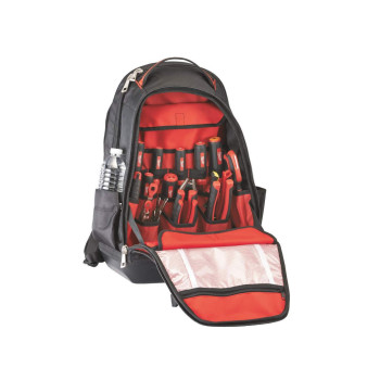 Milwaukee 48228200 1680 Denier 35 Pocket Jobsite Backpack W Laptop Sleeve And Molded Plastic Base