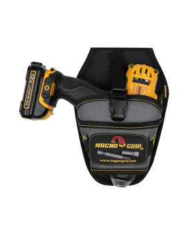 Magnogrip 002580 Drill Holster Left And Right Handed With Integrated Magnetic Storage