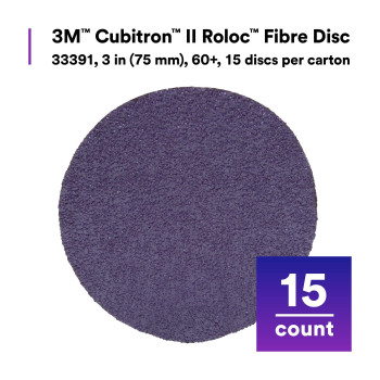 3M Cubitron Ii Roloc Fibre Disc 786C 33391 3 In 60 Grit 15 Pack High Performance Fast Cutting Long Lasting