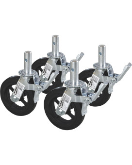 Metaltech Heavyduty 8In Scaffold Caster With Foot Brake 4Pk Model Number Mmbc8K4