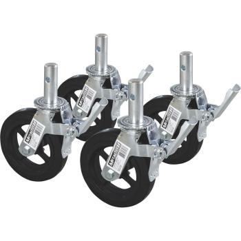 Metaltech Heavyduty 8In Scaffold Caster With Foot Brake 4Pk Model Number Mmbc8K4