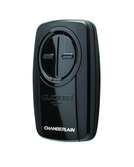 Chamberlain Klik5Ubk2 Clicker 2Button Garage Door Opener Remote With Visor Clip Black