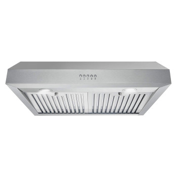 Cosmo Uc30 30 In Ducted Under Cabinet Range Hood Kitchen Over Stove Vent 3Speed Fan Permanent Filters Led Lights In Stainl