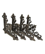 Set Of 4 Vintage Style Cast Iron Shelf Brackets Braces 55 X 55 Inch