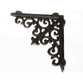 Set Of 4 Vintage Style Cast Iron Shelf Brackets Braces 55 X 55 Inch