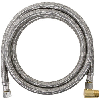 Certified Appliance Accessories Dishwasher Hose With 90 Degree Mip Elbow Water Supply Line 5 Feet Pvc Core With Premium Braid