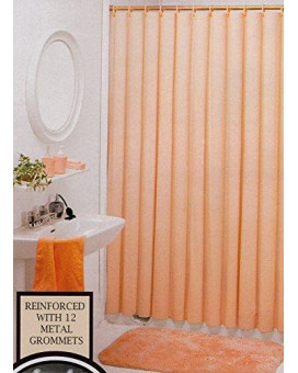 Better Home Solid Deluxe Heavy Weight Shower Curtain Liner Peach