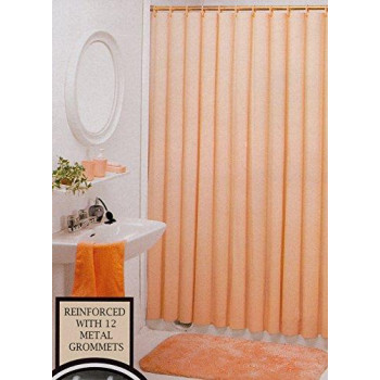 Better Home Solid Deluxe Heavy Weight Shower Curtain Liner Peach