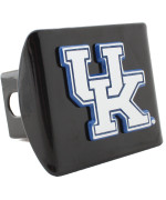 Amg University Of Kentucky Metal Emblem Chrome With Royal Blue Trim On Black Metal Hitch Cover