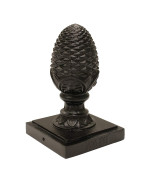 Nuvo Iron Decorative Pineapple Post Cap For 55 X 55 Posts Black Pcp08