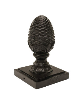 Nuvo Iron Decorative Pineapple Post Cap For 55 X 55 Posts Black Pcp08