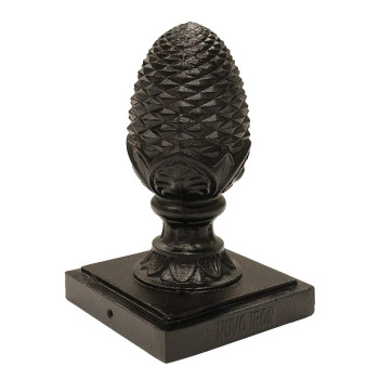 Nuvo Iron Decorative Pineapple Post Cap For 55 X 55 Posts Black Pcp08