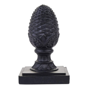 Nuvo Iron Decorative Pineapple Post Cap For 55 X 55 Posts Black Pcp08