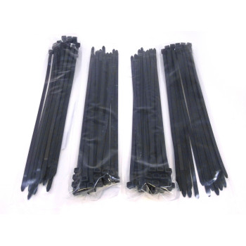 100Pack Heavy Duty 14 Inches 120 Pound Cable Zip Tie Down Strap Wire Nylon Wrap Black