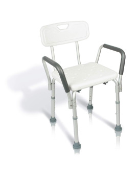 Vive Shower Chair With Arms Back Small Narrow Medical Universal Bath Tub Transfer Bench Safe Adjustable Handicap Stool